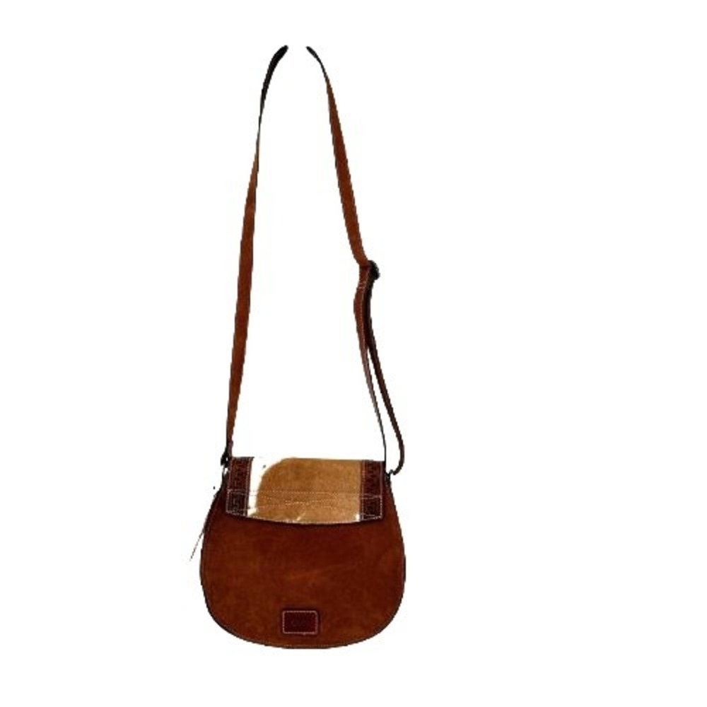 Justin‎ Women's Serpentine Hair-On Crossbody Bag Tooled Leather Western Landman - Picture 7 of 15
